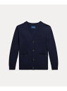 POLO RALPH LAUREN (ボーイズ 2才~7才)コットン Vネック カーディガン ラルフローレン トップス カーディガン ネイビー【送料無料】
