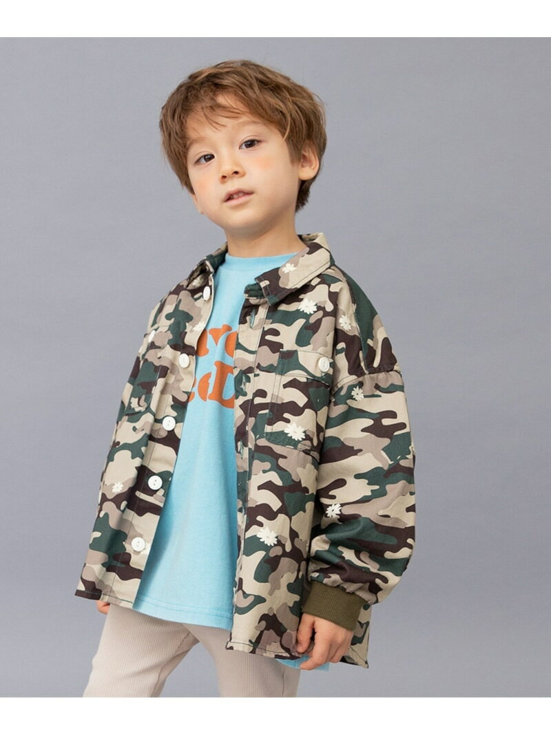 BREEZE WEB限定 【リンク】シェフ シャツジャケット エフオーオンラインストア トップス シャツ・ブラウス ブラウン グレー カーキグリーンのサムネイル