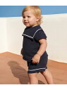 PETIT BATEAU ベビー2点セット プチバトー トップス シャツ・ブラウス ネイビー【送料無料】