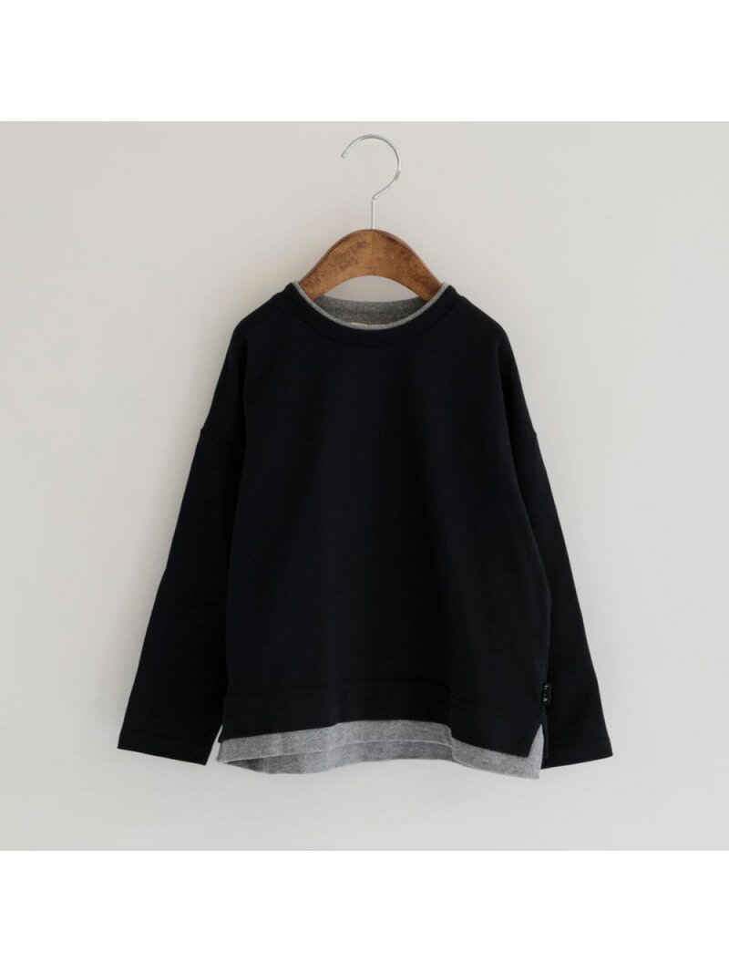 branshes 【b.+A 】金子綾/配色長袖Tシャツ ブランシェス トップス カットソー・Tシャツ ブラック グレー
