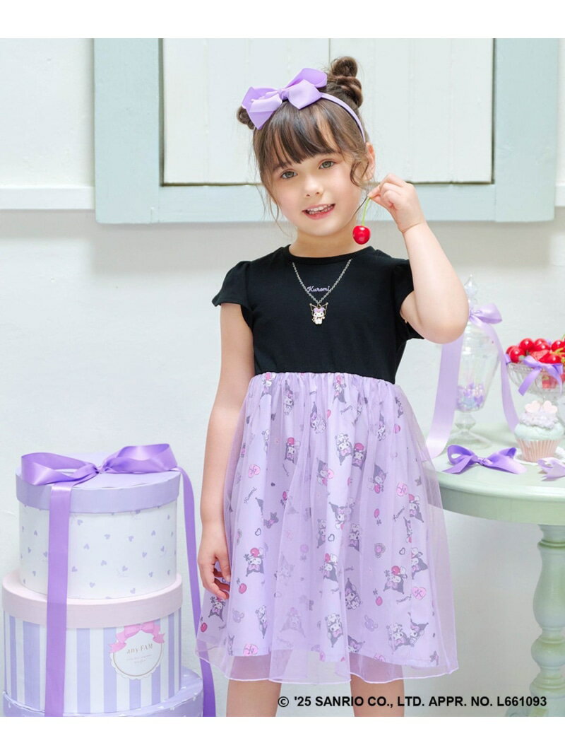 【SALE／20%OFF】ANY KIDS 【any FAM ×サンリオキャラクターズ】ネックレス風 ワンピース エニィ ワンピース・ドレス ワンピース グリーン ピンク ブラック ホワイト【RBA_E】【送料無料】