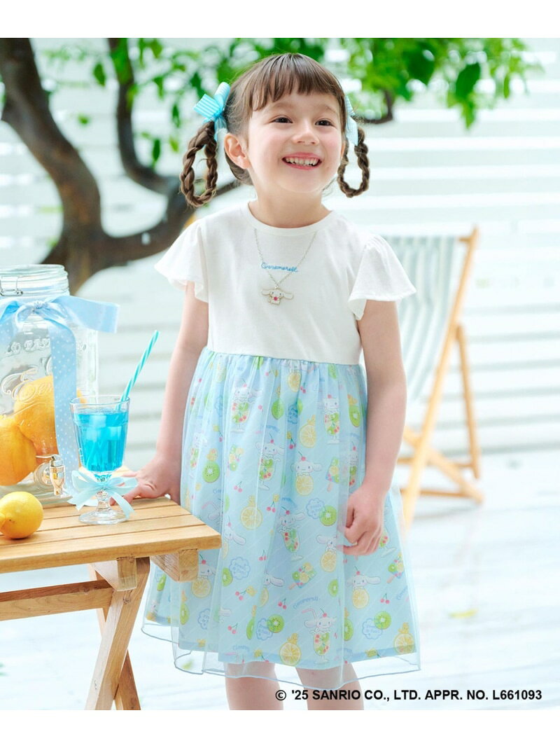 【SALE／20%OFF】ANY KIDS 【any FAM ×サンリオキャラクターズ】ネックレス風 ワンピース エニィ ワンピース・ドレス ワンピース グリーン ピンク ブラック ホワイト【RBA_E】【送料無料】