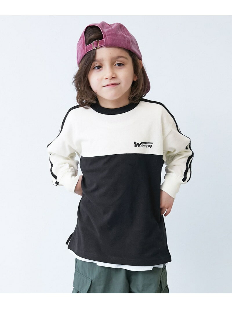 【SALE／7%OFF】devirock 綿100% お洗濯してもよれにくい ビッグシルエット 袖リブ 長袖Tシャツ ロンT 25AW デビロック トップス カットソー・Tシャツ パープル ブラック ホワイト【RBA_E】