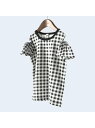 branshes 【WEB限定/DRC/やわらか天竺】肩あきフリル半袖Tシャツ ブランシェス トップス カットソー・Tシャツ ピンク パープル ホワイト ブラッ...