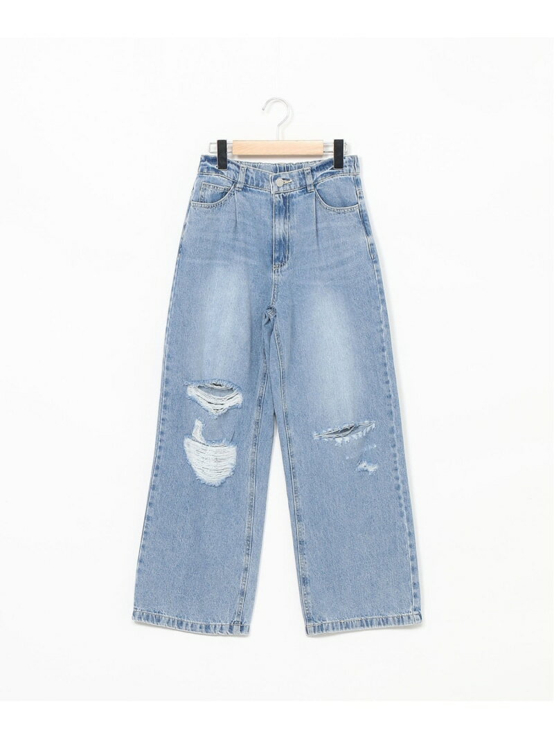 LOVETOXIC アソートワイドパンツ ナルミヤオンライン パンツ ジーンズ・デニムパンツ ブルー ブラック【送料無料】のサムネイル