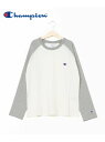 Champion Champion/(K)CK-Y403 ハンドサイン トップス カットソー・Tシャツ ホワイト グレー