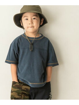 【SALE／50%OFF】DOORS パイルカラーステッチTシャツ(KIDS) アーバンリサーチドアーズ カットソー キッズカットソー ネイビー カーキ【RBA_E】