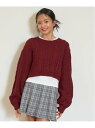 【SALE/50%OFF】Lovetoxic インナーつきクロップドニット ナルミヤオンライン トップス ニット ピンク レッド グレー ホワイト【RBA_E】