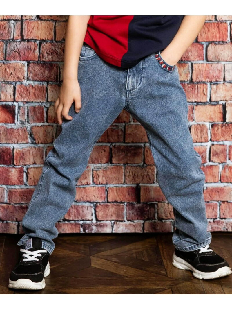 【SALE／10%OFF】WASK カラー刺しゅうストレッチデニムパンツ(100~160cm) ベベ オンライン ストア パン..