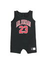 Jordan ベビー(80-90cm) ロンパース JORDAN(ジョーダン) HBR JORDAN JERSEY ROMPER ルーキーキッズ マタニティウェア・ベビー用品 ロンパース・カバーオール ブラック レッド