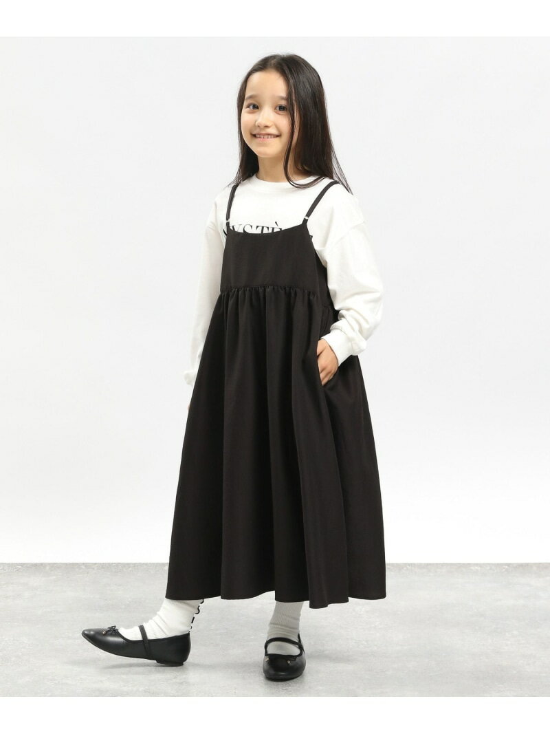楽天Rakuten Fashion KidsGLOBAL WORK Smile Seed Store サラサラキャミワンピース/989276 グローバルワーク スマイルシードストア ワンピース・ドレス ワンピース ブラック グレー