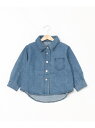 lulu noix lulu noix/(K)ロゴデニムシャツ ミニョントレフル ルームヨンマルサンセレクティッド トップス シャツ・ブラウス ブルー【送料無料...