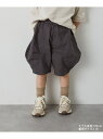 【SALE/20%OFF】riziere バルーン切り替えハーフパンツ リジェール パンツ キュロット グレー【RBA_E】