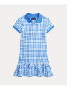 POLO RALPH LAUREN (ガールズ 2才~6才)ギンガム ストレッチ メッシュ ポロ ドレス ラルフローレン ワンピース・ドレス ワンピース ブルー【送料無料】