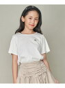JENNI love 【コットン100%】ワンポイントししゅうTシャツ ジェニィオンラインショップ トップス カットソー・Tシャツ ブラック ホワイト