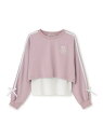 mezzo piano Junior 8143213:サイドライン&リボン長袖Tシャツ タンクトップセット ナルミヤオンライン トップス カットソー・Tシャツ ホワイト ピンク【送料無料】