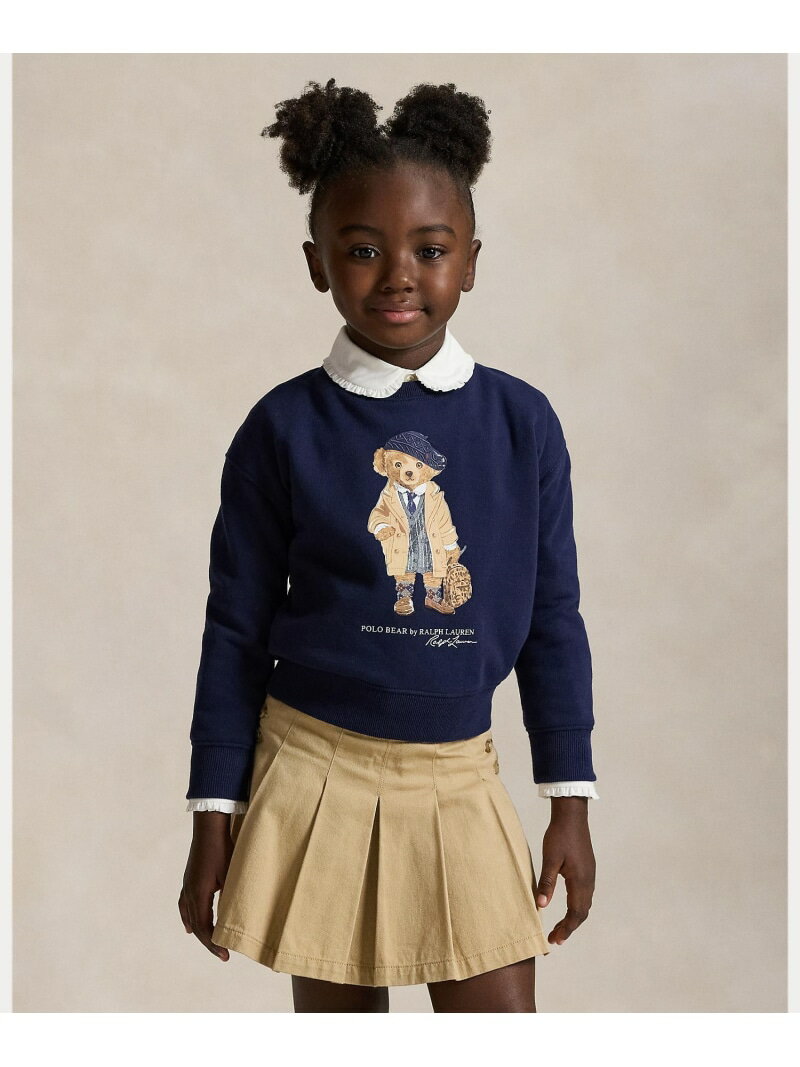 POLO RALPH LAUREN (ガールズ 2才~6才)Polo ベア フリース ボクシー スウェットシャツ ラルフローレン トップス スウェット・トレーナー ネイビー【送料無料】