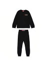 【SALE/40%OFF】DIESEL キッズ ルームウェア セット ディーゼル インナー・ルームウェア パジャマ グレー ブラック【RBA_E】【送料無料】