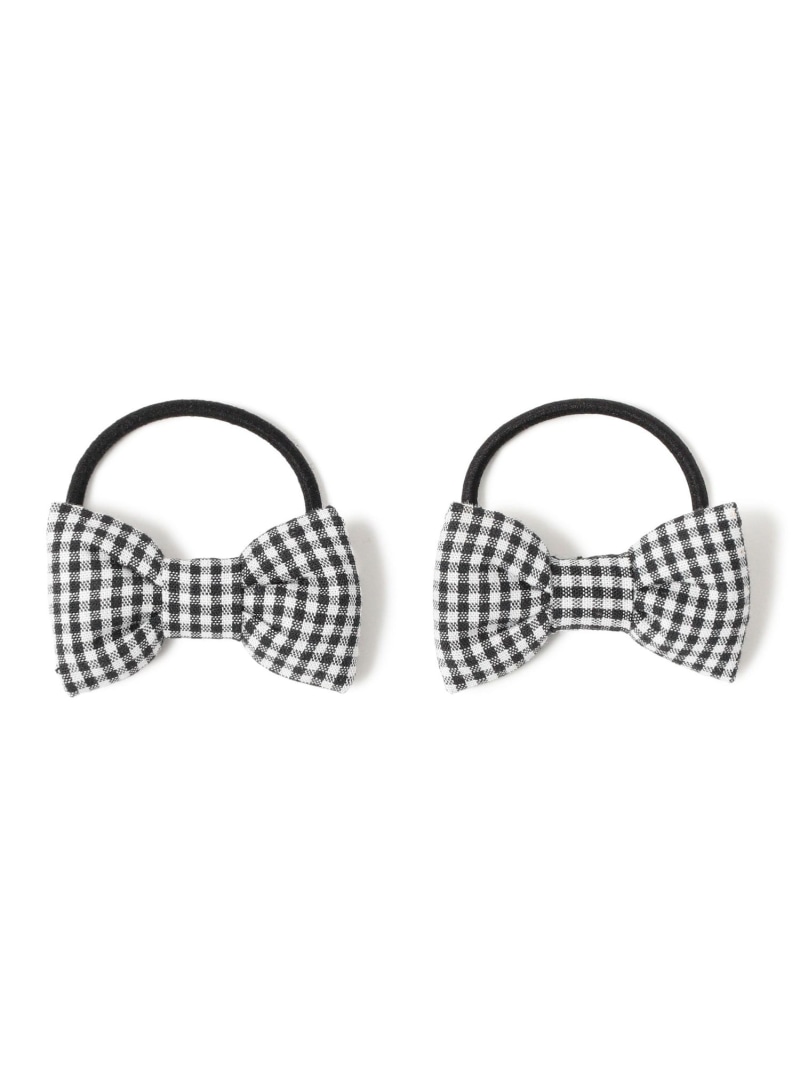 こども ビームス lusikka / ギンガムチェック リボン ヘアゴム コドモ ビームス ヘアアクセサリー その..