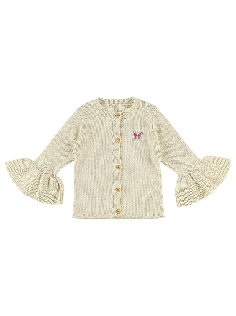 Insect Collection (K)フリル袖カーディガン ちょうちょちゃん キッズ インセクトコレクション トップス その他のトップス ホワイト【送料無料】のサムネイル