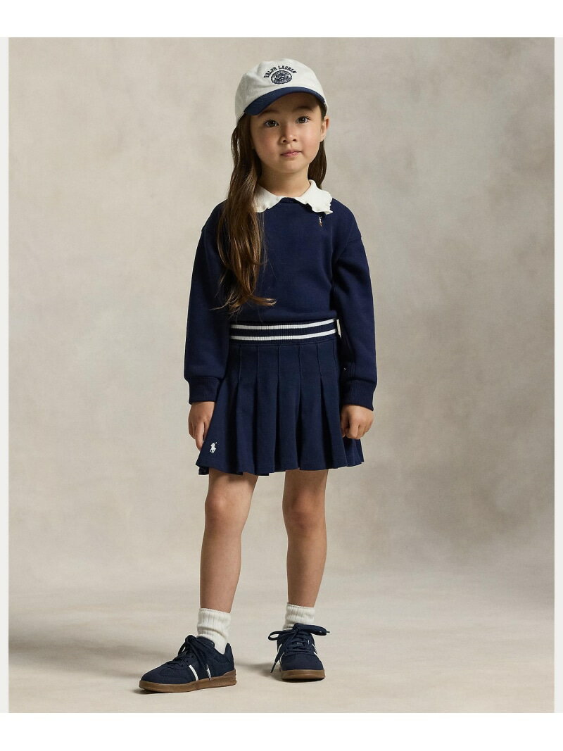 POLO RALPH LAUREN (ガールズ 2才~6才)プリーテッド コットン ジャージー スコート ラルフローレン スカート その他のスカート ネイビー【...