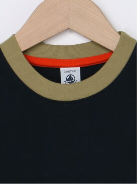 PETIT BATEAU (K)プリント長袖Tシャツ プチバトー マタニティー/ベビー ロンパース/カバーオール ネイビー【送料無料】