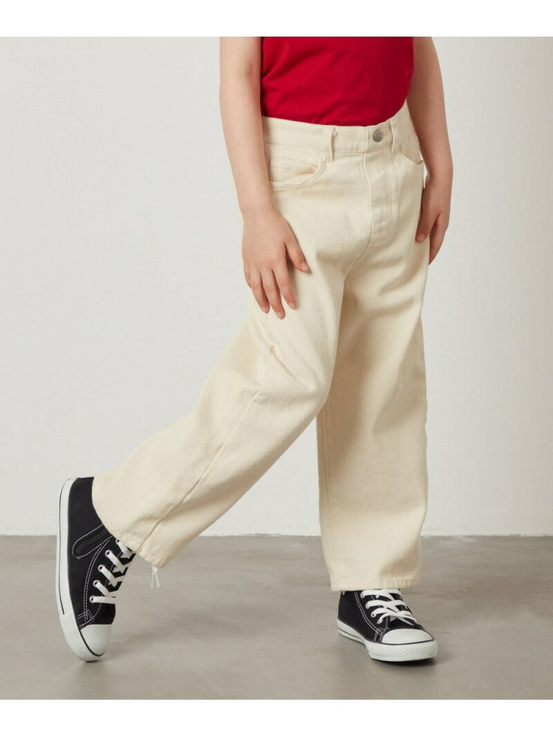 【SALE／60%OFF】a.v.v [100-130]エッグパンツ アー・ヴェ・ヴェ パンツ その他のパンツ ホワイト ブルー【RBA_E】