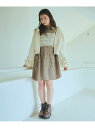 【SALE/59%OFF】Lovetoxic ビスチェ付グレンチェックシャツワンピース ナルミヤオンライン ワンピース・ドレス シャツワンピース ブラウン グレー【RBA_E】