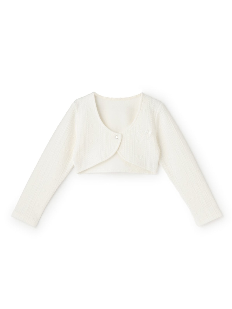 mezzo piano 【バレエ】キルトジャガードボレロ ナルミヤオンライン トップス カットソー・Tシャツ ホワイト パープル【送料無料】のサムネイル