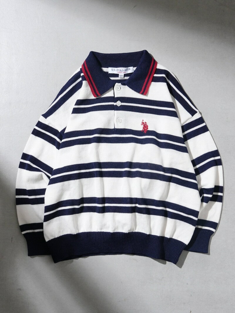 【SALE／63%OFF】CIAOPANIC TYPY 【WEB限定】【KIDS】【U.S. POLO ASSN】ワンポイント刺繍ニット チャオパニックティピー トップス ニット ホワイト ネイビー ブラック【RBA_E】