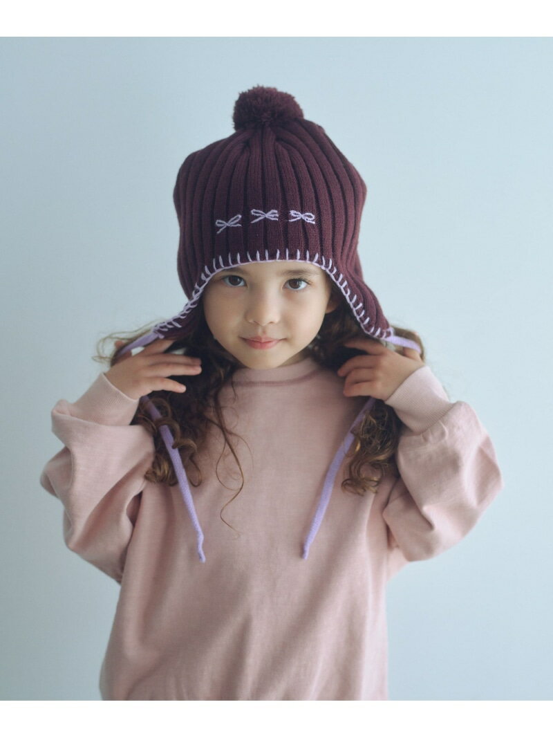 UNITED ARROWS green label relaxing リボン ニットキャップ / キッズ ユナイテッドアローズ グリーン..