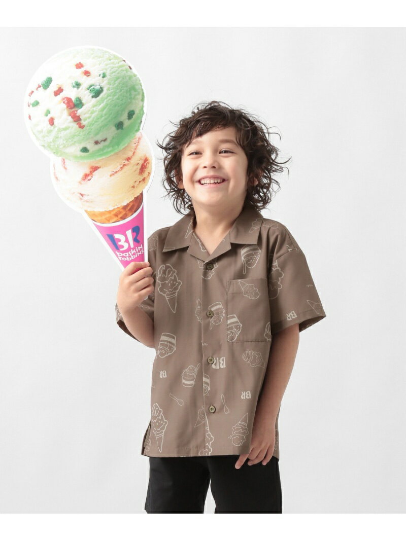 【SALE／40%OFF】GLOBAL WORK (K)サーティワン ソッカンシャツK グローバルワーク トップス カットソー・Tシャツ ブラウン グリーン【RBA_E】のサムネイル