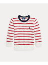 POLO RALPH LAUREN (ボーイズ 2才~7才)ストライプド ケーブルニット コットン セーター ラルフローレン トップス ニット【送料無料】