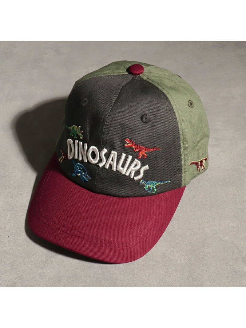 【SALE／30%OFF】BREEZE 恐竜刺繍キャップ エフオーオンラインストア 帽子 その他の帽子 オレンジ グレー【RBA_E】のサムネイル
