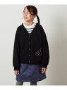 【SALE／19%OFF】a.v.v [140-150]ワッペン付き裏毛カーディガン アー・ヴェ・ヴェ トップス カーディガン ブラック グレー【RBA_E】