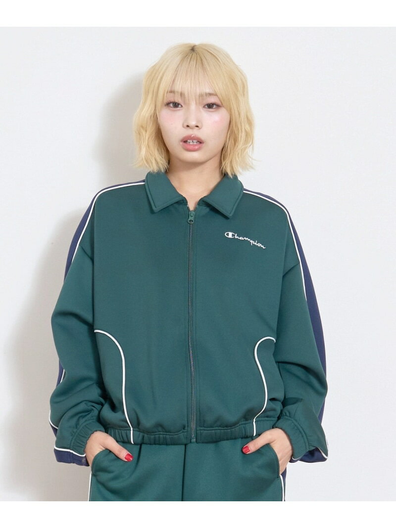 Lovetoxic 【Champion】トラックブルゾン ナルミヤオンライン トップス その他のトップス ネイビー グリーン【送料無料】のサムネイル