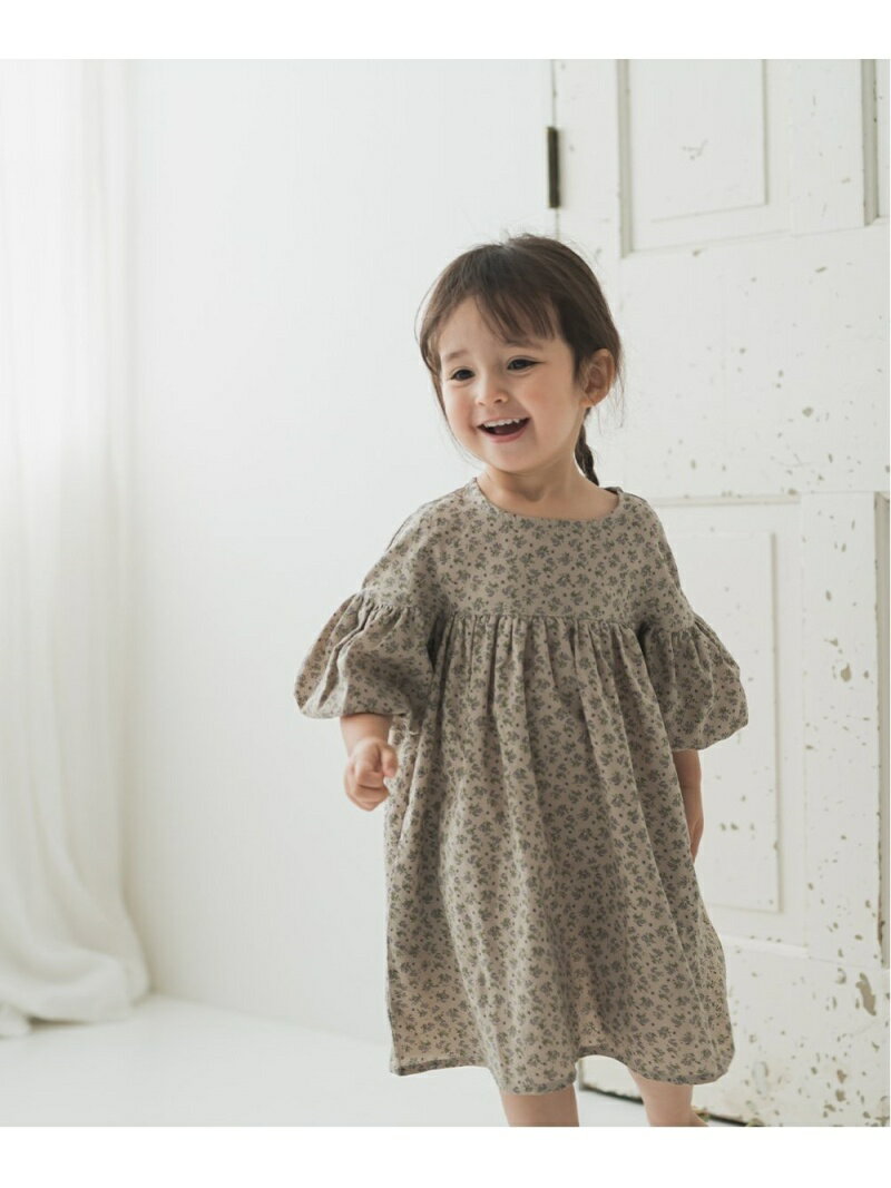 riziere ボタニカルプリント胸ギャザーワンピース リジェール ワンピース・ドレス ワンピース ベージュのサムネイル