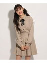 【SALE／22 OFF】PINK-latte 【卒服】ロゴ入りリボン付きセットアップ ピンク ラテ ワンピース ドレス その他のワンピース ドレス ブラウン パープル【RBA_E】【送料無料】