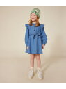PETIT BATEAU デニム長袖ワンピース プチバトー ワンピース・ドレス ワンピース ブルー【送料無料】(4)