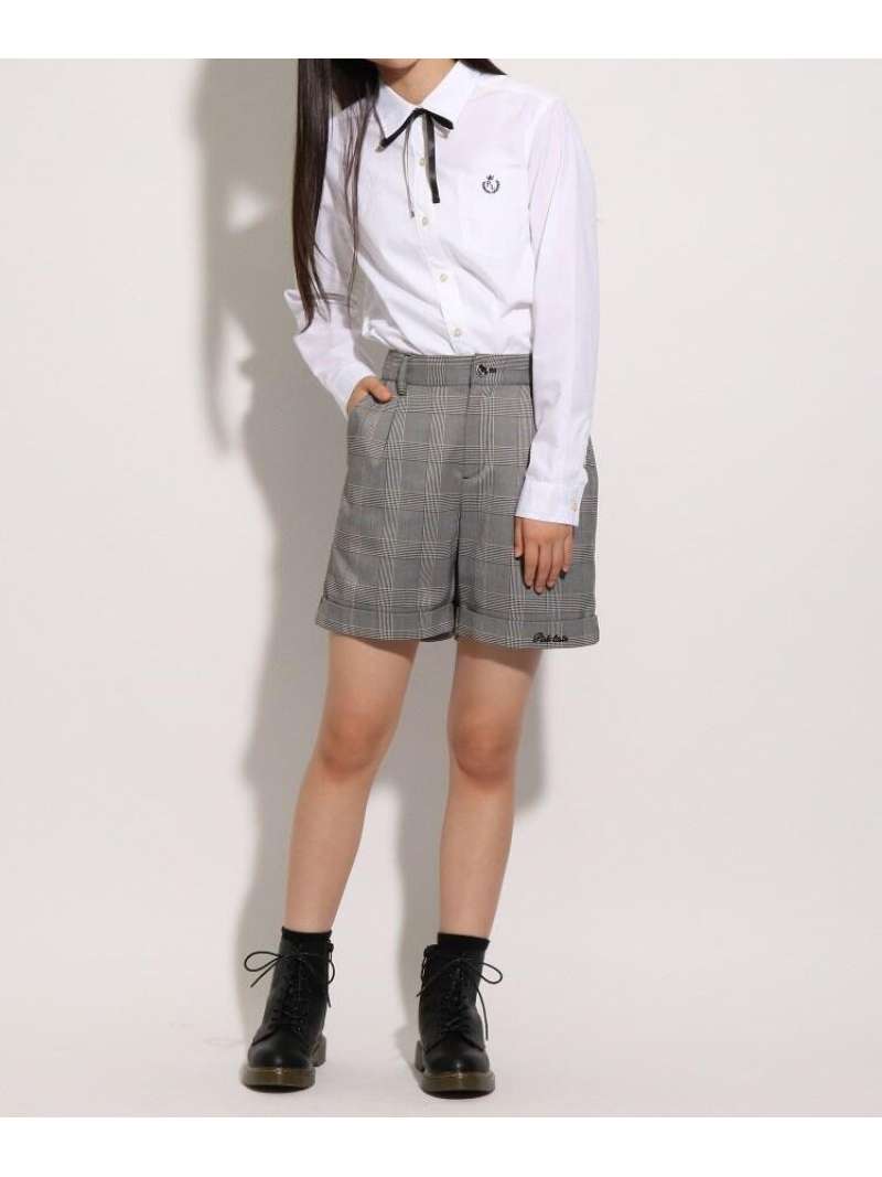 PINK-latte 【卒服】リボン付きショートパンツ ピンク ラテ パンツ その他のパンツ ブラック グレー【送料無料】のサムネイル