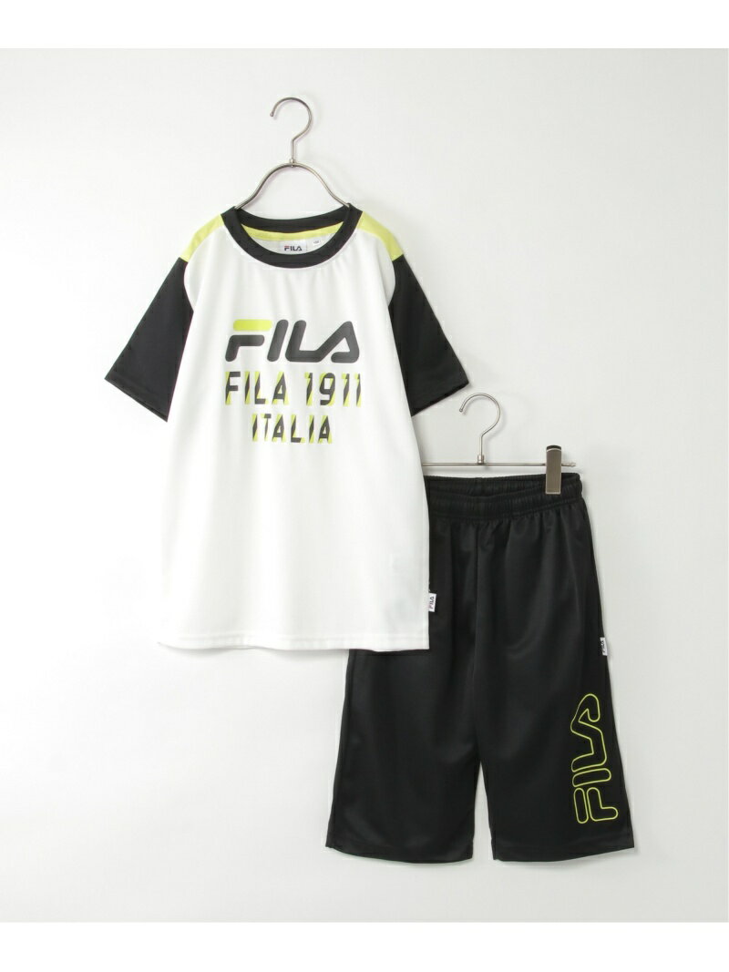 ikka（イッカ）【吸水速乾/2点セット】FILA フィラ ラグランセットアップ(130~160cm)半袖Tシャツ＋ハーフパンツのセットアップ♪夏の外遊びやスポーツをする時、水辺のレジャーなど、さまざまなシーンにおすすめです。【素材】汗を素早く吸収し、衣服内を快適に保つ吸汗（吸水）速乾機能付き。たくさん汗をかいても安心です。【デザイン】吸水速乾に優れた素材で、スポーツやアウトドアシーンにぴったり！型番：13190293-02-38 HK5801【採寸】アイテムサイズ着丈バスト裄丈ウエストヒップ前股上股下渡り幅裾幅トップス13051723150~8224242520トップス14055763453~8625252520トップス15058843556~9026262721トップス16063903758~9426282823商品のサイズについて【商品詳細】バングラデシュ素材：トップス本体:ポリエステル100% リブ部分:ポリエステル95% ポリウレタン5% ボトムス:ポリエステル100%サイズ：130、140、150、160洗濯機洗い可（弱く）※画面上と実物では多少色具合が異なって見える場合もございます。ご了承ください。商品のカラーについて 【予約商品について】 ※「先行予約販売中」「予約販売中」をご注文の際は予約商品についてをご確認ください。 ■重要なお知らせ※ 2点以上ご購入の場合、全ての商品が揃い次第一括でのお届けとなります。お届け予定日の異なる商品をお買い上げの場合はご注意下さい。お急ぎの商品がございましたら分けてご購入いただきますようお願い致します。発送について ※ 買い物カートに入れるだけでは在庫確保されませんのでお早めに購入手続きをしてください。当店では在庫を複数サイトで共有しているため、同時にご注文があった場合、売切れとなってしまう事がございます。お手数ですが、ご注文後に当店からお送りする「ご注文内容の確認メール」をご確認ください。ご注文の確定について ※ Rakuten Fashionの商品ページに記載しているメーカー希望小売価格は、楽天市場「商品価格ナビ」に登録されている価格に準じています。 商品の価格についてikkaikkaのその他のファッション雑貨ファッション雑貨ご注文・お届けについて発送ガイドラッピンググッズ3,980円以上送料無料ご利用ガイドこの商品はセール商品のため返品・交換対象外です詳細はこちら &gt;&gt;