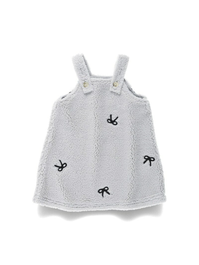 branshes リボン総柄刺しゅうボアジャンパースカート ブランシェス マタニティウェア・ベビー用品 その..