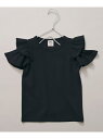 branshes 【WEB限定/DRC/綿100%】肩あきフリル半袖Tシャツ ブランシェス トップス カットソー・Tシャツ パープル ブラック ピンク ブルー