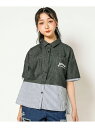 【SALE/50%OFF】ZIDDY デニムコットンドッキングシャツ(130~160cm) ベベ オンライン ストア トップス シャツ・ブラウス ブラック ブル...