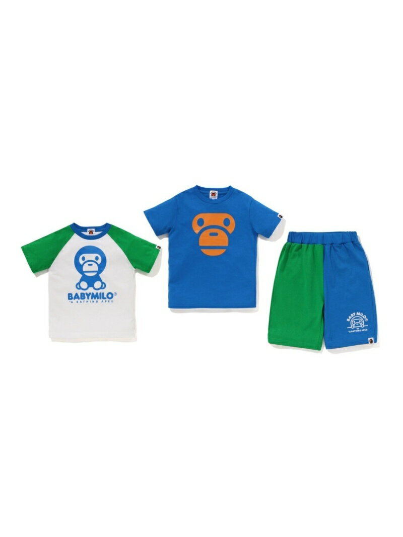 A BATHING APE BABY MILO KIDS GIFT SET A xCVO GCv ܁EMtgȆ MtgZbg u[ sNyz