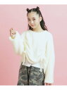【SALE/50%OFF】PINK-latte ドロストニット&ロングTシャツセット ピンク ラテ トップス ニット グレー ホワイト ピンク【RBA_E】