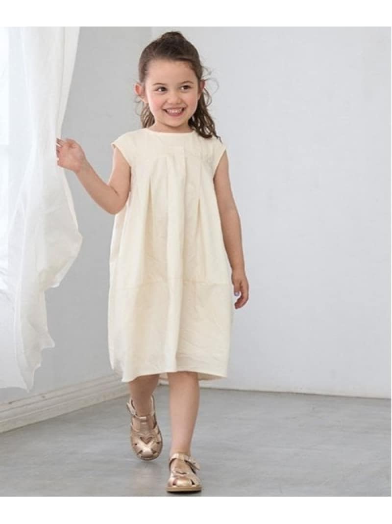 【SALE／50%OFF】petit main 【リンク】ドッキングバルーンワンピース(キッズ) ナルミヤオンライン ワンピース・ドレス ワンピース ベージュ【RBA_E】