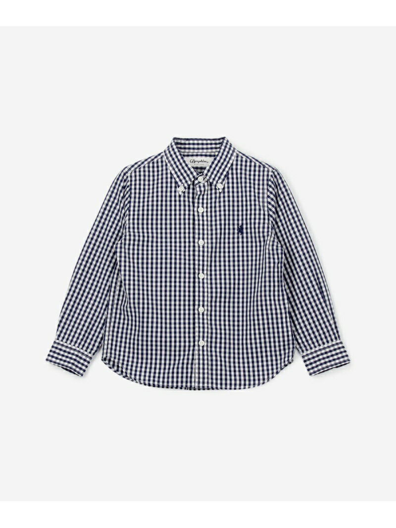 Bshop Gymphlex ｜ キッズ ボタンダウンシャツ GINGHAM ビショップ トップス シャツ・ブラウス ネイビー