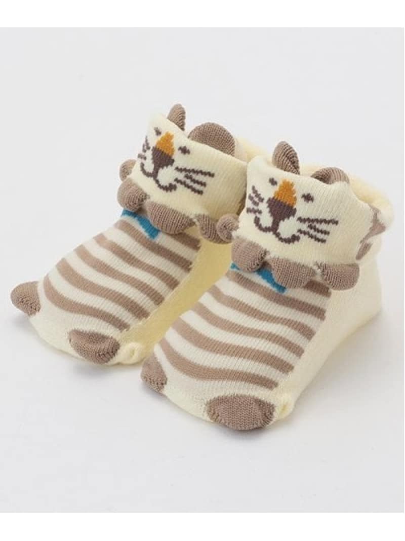 kladskap いきものカップソックス ナルミヤオンライン マタニティウェア・ベビー用品 その他のベビーグッズ ベージュ ネイビー ブラウン