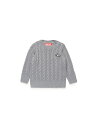 DIESEL ベビー ニット ケーブル柄 ディーゼル トップス ニット ピンク グレー【送料無料】